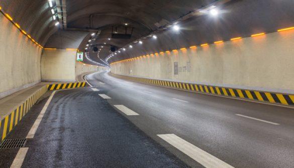 Urban,Underground,Tunnel,With,Few,Cars,In,Early,Morning.